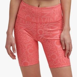Calvin Klein Women's CK Print Allover, Stretch, Ins. 7" Bike Shorts
